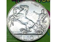 10 lire 1927 Italia 9,96g argint