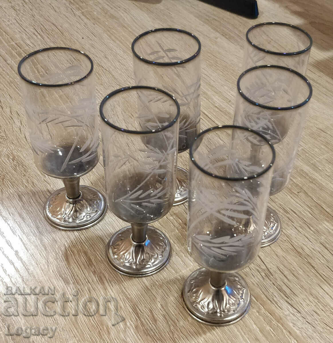 2pcs USSR Crystal Cups with Metal Stool with price 199.99 BGN | € 102.25 2pcs USSR Crystal Cups with Metal Stool with price 199.99 BGN | € 102.25