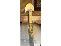 IATAGAN SABIE SPADĂ CUȚIT PLACAT CU AUR PUMNAL BAIONETĂ CAMĂ LAMĂ