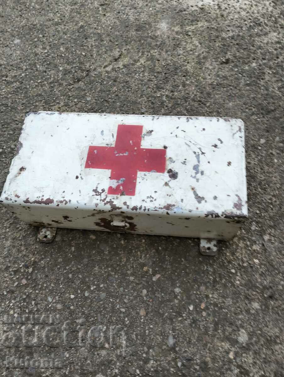 Old iron first aid kit for an old car