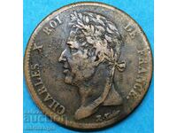 5 cents 1828 French colonies Charles X