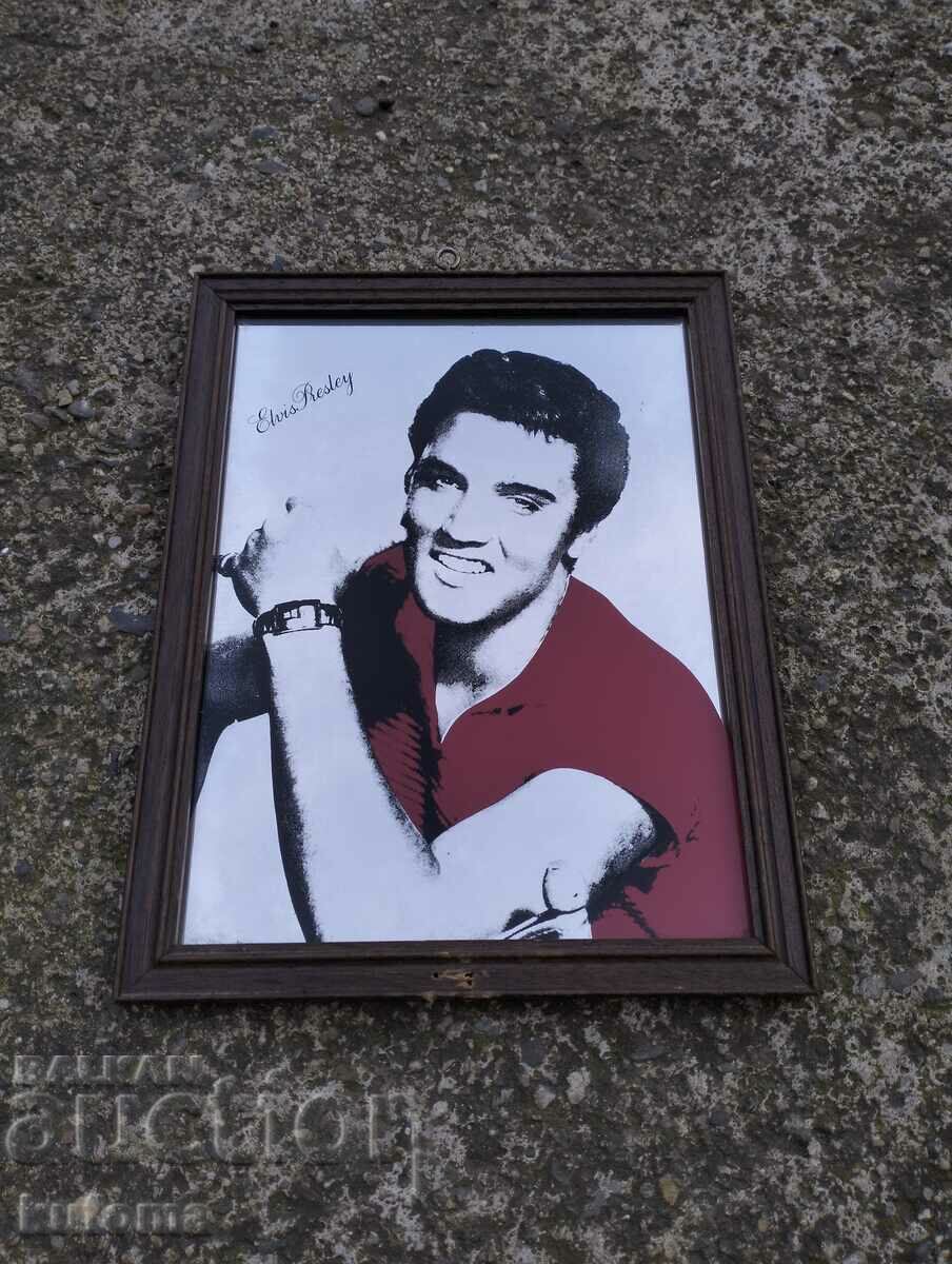 Mirror plaque with Elvis Presley