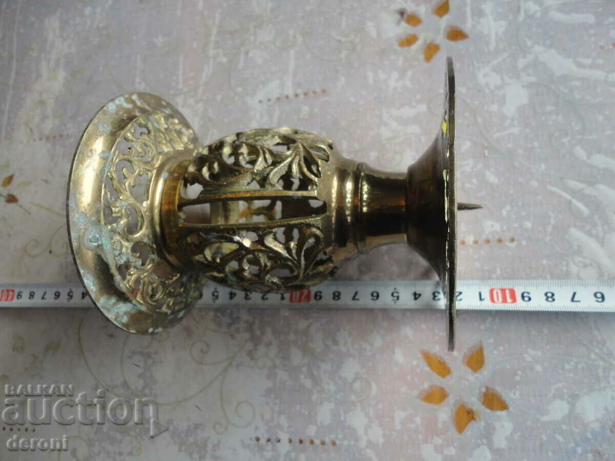 Unique Bronze openwork candle holder - 5 Unique Bronze openwork candle holder - 5