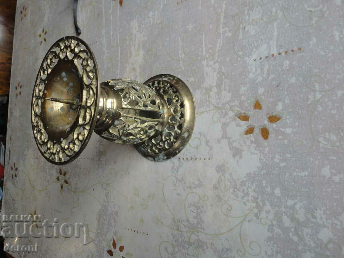 Unique Bronze openwork candle holder - 6 Unique Bronze openwork candle holder - 6