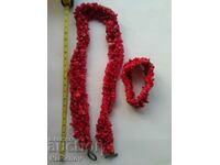 Bracelet necklace lot Red coral