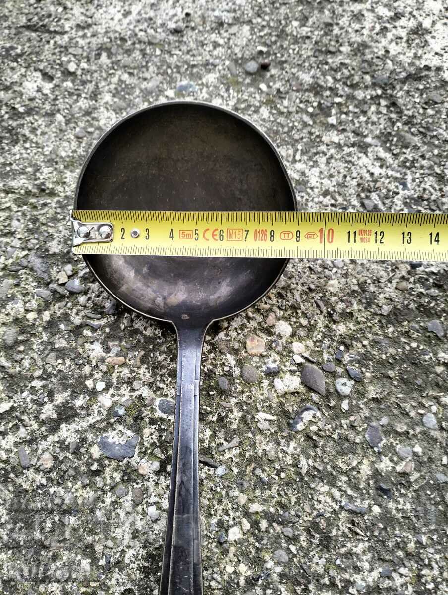 Auction Old thick silver plated ladle Auction Old thick silver plated ladle