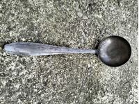 Old thick silver plated ladle