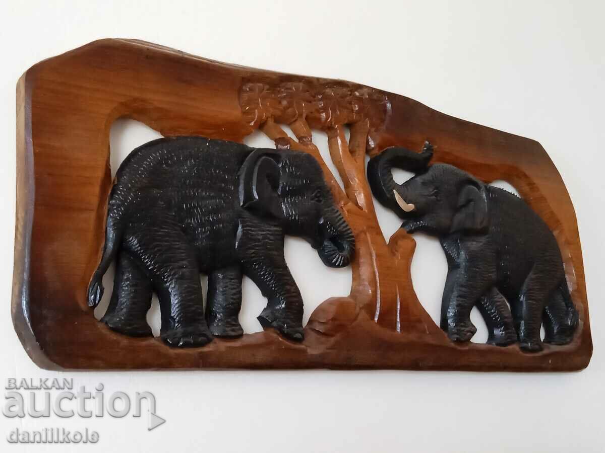 Auction *$*Y*$* WOOD CARVING ELEPHANTS AFRICA - HANDMADE *$*Y*$* Auction *$*Y*$* WOOD CARVING ELEPHANTS AFRICA - HANDMADE *$*Y*$*