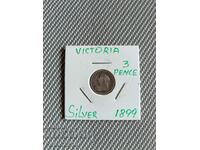 Silver coin 3 pence 1899