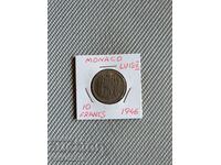 Монета 10 франка 1946г