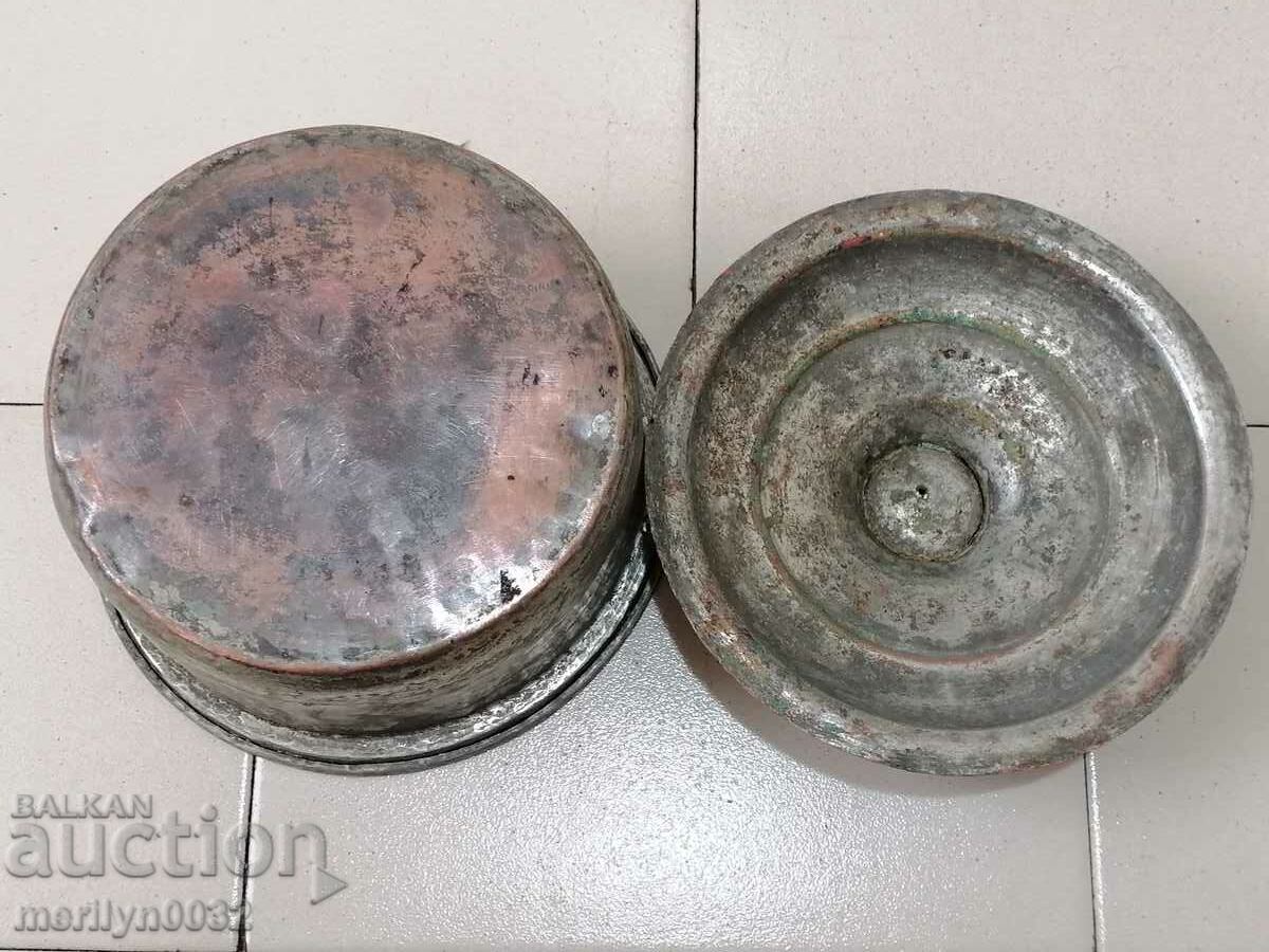 Tinned pot with copper lid, copper pot - 5 Tinned pot with copper lid, copper pot - 5