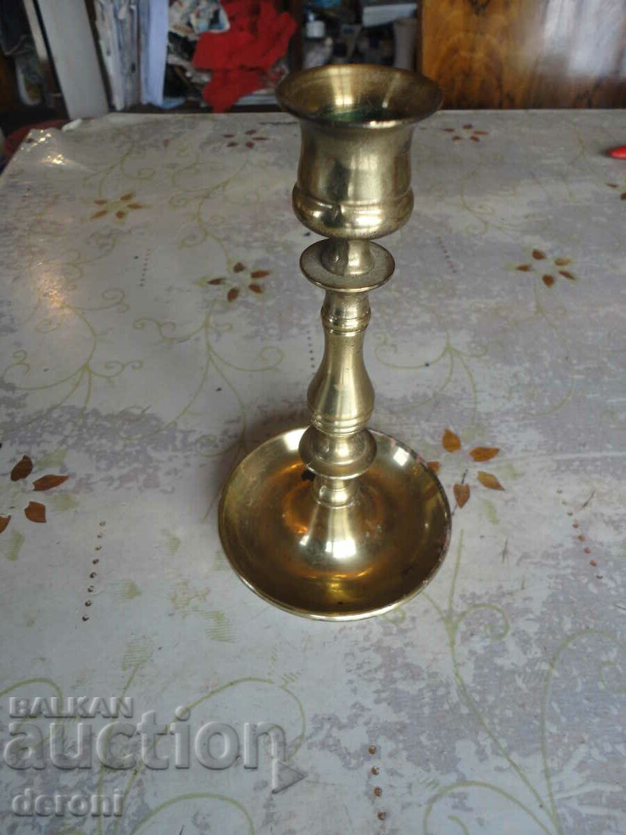 British bronze candlestick