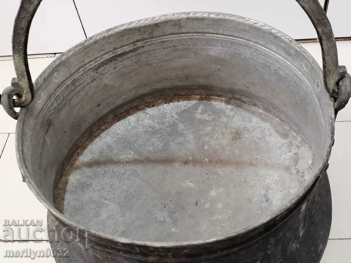 Old harania, copper vessel, large cauldron, copper, dustpan - 5