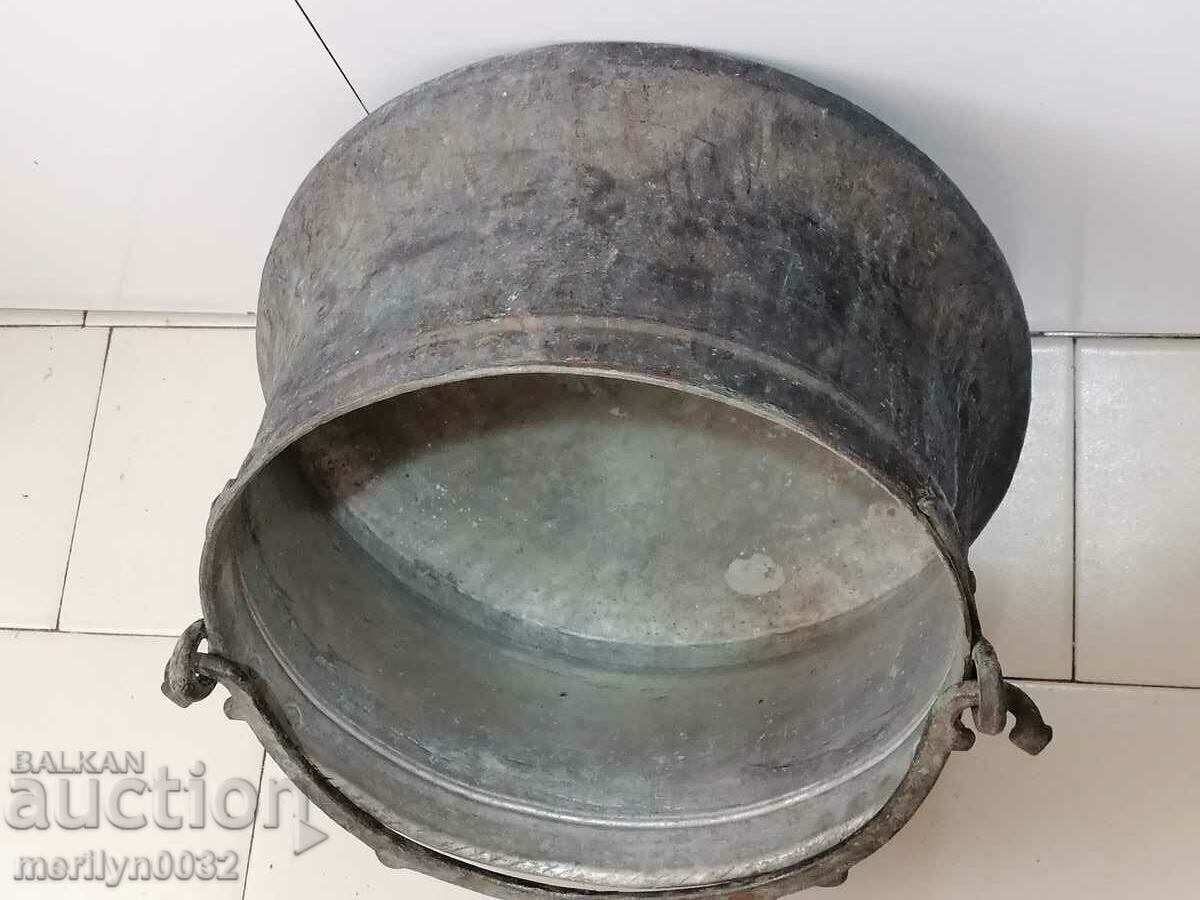 Old harania, copper vessel, large cauldron, copper, dustpan - 7