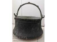 Old harania, copper vessel, large cauldron, copper, dustpan
