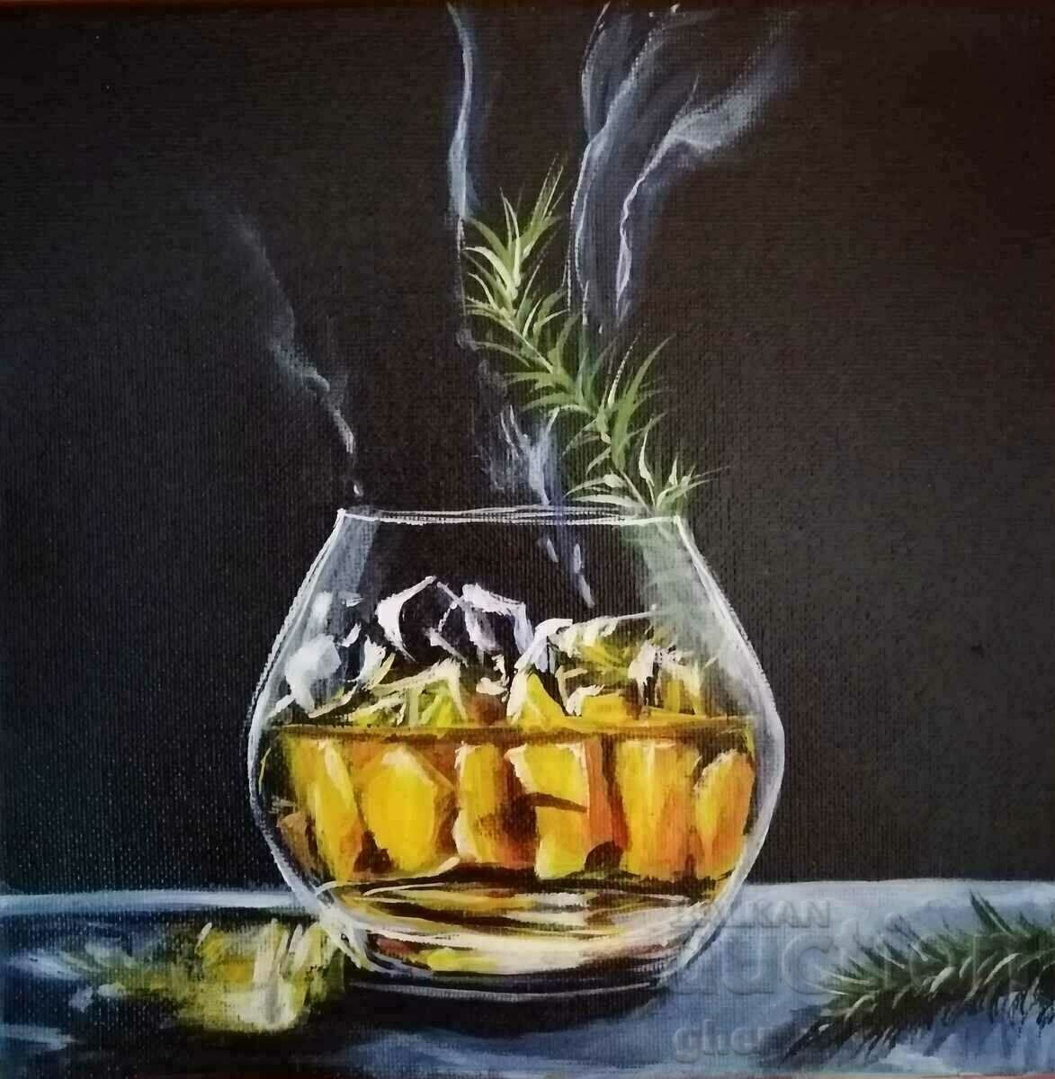 Still life painting with acrylic. Part of the "Tasty" Collection.