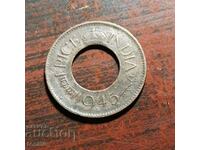 India 1 paise 1945 - wide crown