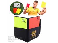 Cards for football referees, notebook red yellow card football