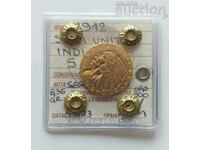 1912 Χρυσό νόμισμα 5 $