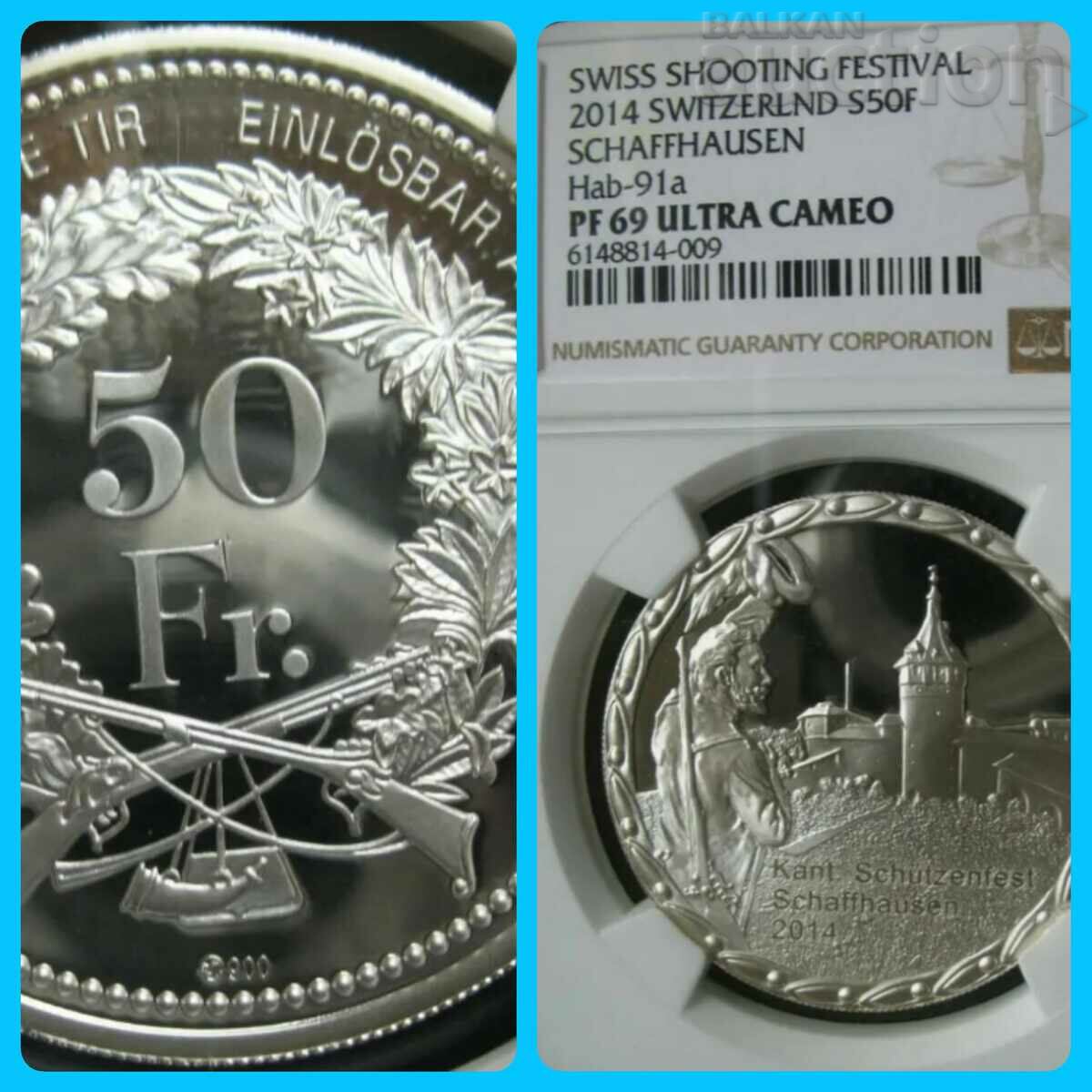 Silver coin SWITZERLAND ! PR 69 ULTRA CAMEO !!!!