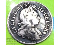 Marea Britanie 3 Pence Maundy Wilhelm III Argint