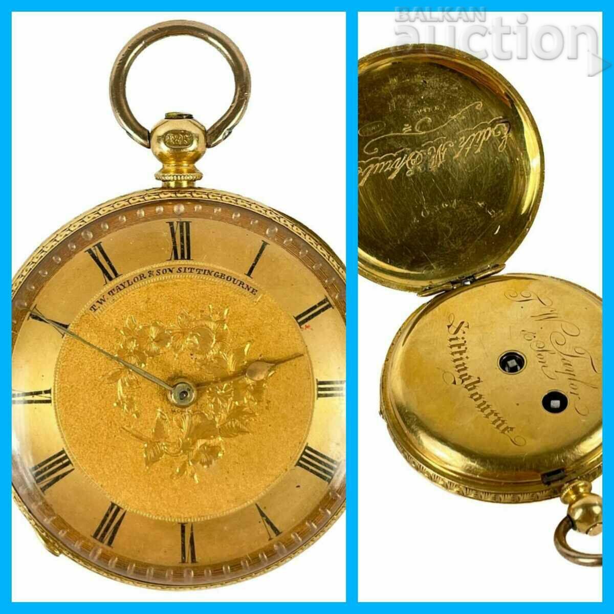 18 carat gold pocket watch