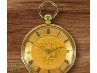 Златен джобен часовник 18 карата