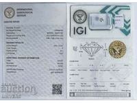Diamant Certificat AIG Culoare „F” 0,53 ct.
