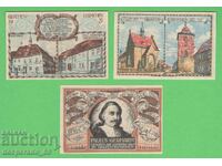 (¯`'•.¸NOTGELD (гр. Gräfenhainichen) 1921 UNC -3 бр.банкноти