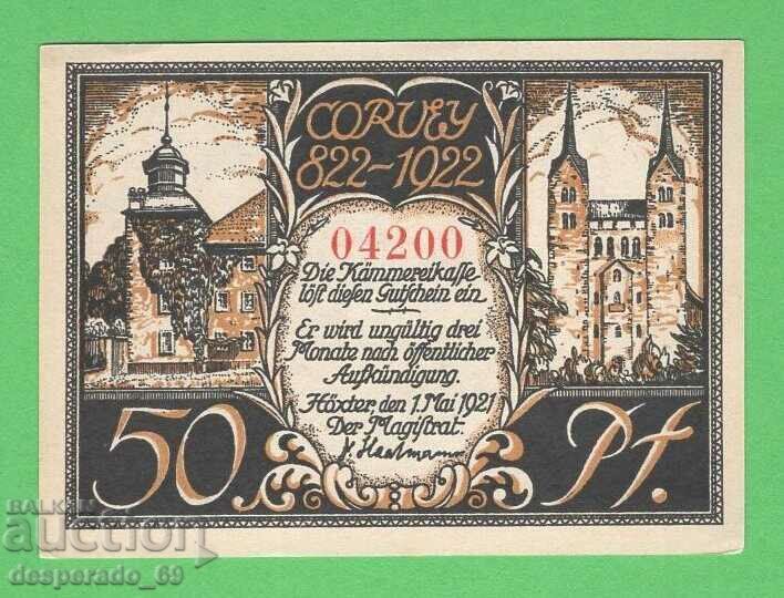 (¯`'•.¸NOTGELD (gr. Höxter) 1921 UNC -50 pfennig¸.•'´¯) with price 2.50 BGN | € 1.28 (¯`'•.¸NOTGELD (gr. Höxter) 1921 UNC -50 pfennig¸.•'´¯) with price 2.50 BGN | € 1.28