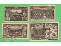 (¯`'•.¸NOTGELD (city of Bad Sachs) 1921 UNC -4 pcs. banknotes •'´¯)