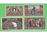 (¯`'•.¸NOTGELD (city Bad Salzuflen) 1921 UNC -4 pcs. banknotes