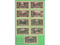 (¯`'•.¸NOTGELD (orașul Bad Suderode) 1921 UNC -9 buc. bancnote
