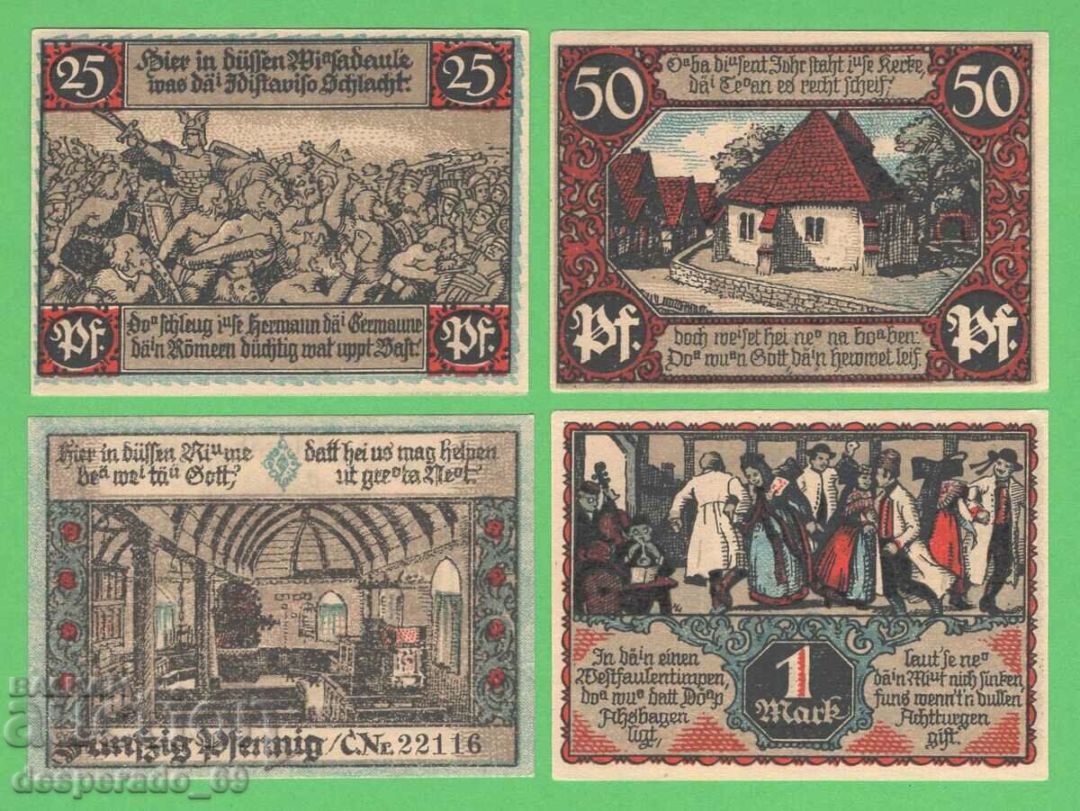 (¯`'•.¸NOTGELD (city Eisbergen) 1921 UNC -4 pcs. banknotes •'´¯) with price 12.00 BGN | € 6.14 (¯`'•.¸NOTGELD (city Eisbergen) 1921 UNC -4 pcs. banknotes •'´¯) with price 12.00 BGN | € 6.14