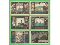 (¯`'•.¸NOTGELD (гр. Jena ) 1921 UNC -6 бр.банкноти¸.•'´¯)