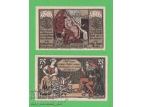 (¯`'•.¸NOTGELD (City of Braunschweig) 1921 - 2 banknotes¸.•'´¯)