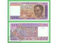(¯`'•.¸ MADAGASCAR 5000 francs 1995 UNC ¸.•'´¯)