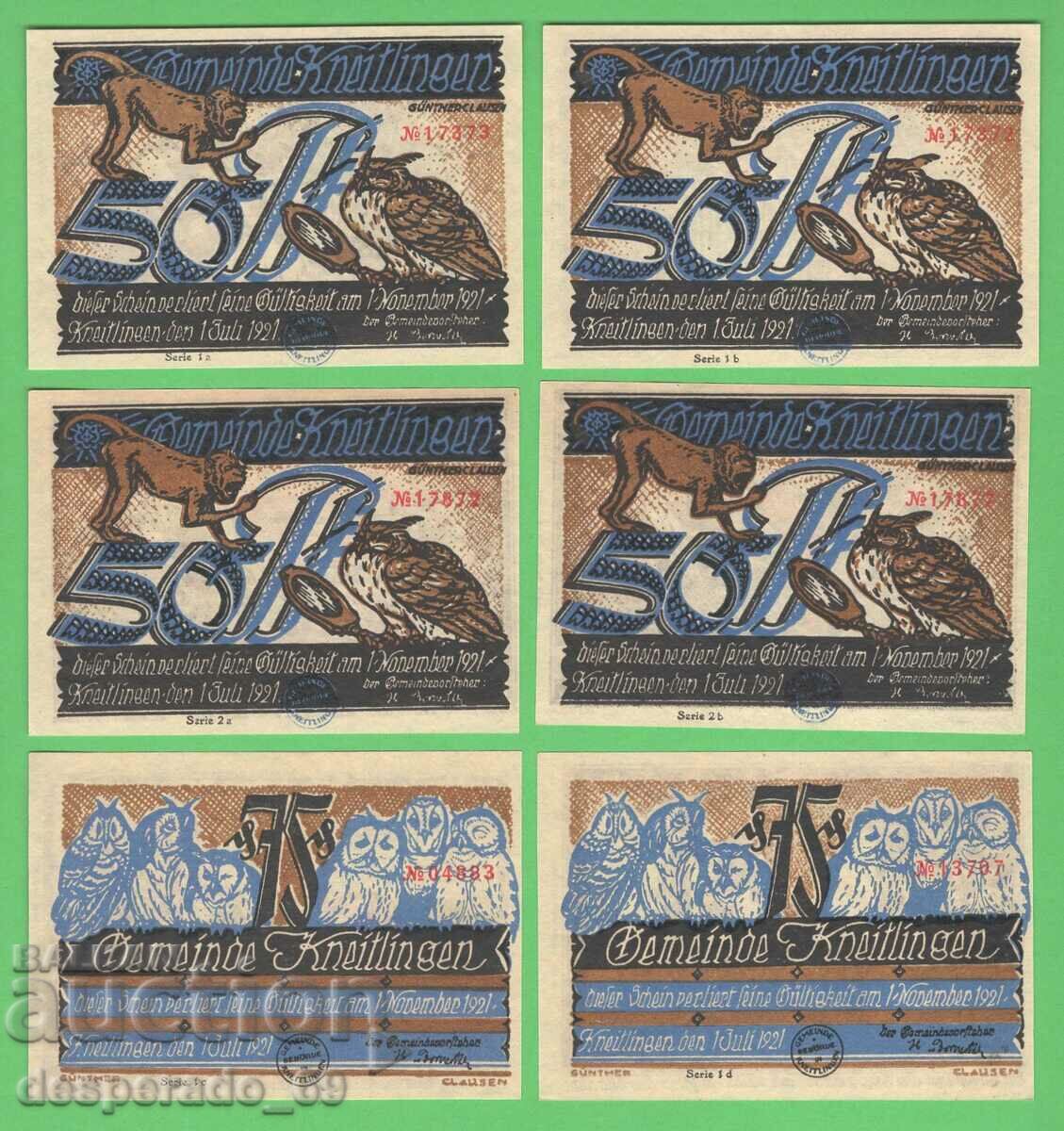 (¯`'•.¸NOTGELD (town of Kneitlingen) 1921 UNC -12 pcs. banknotes ¯) with price 34.80 BGN | € 17.79 (¯`'•.¸NOTGELD (town of Kneitlingen) 1921 UNC -12 pcs. banknotes ¯) with price 34.80 BGN | € 17.79