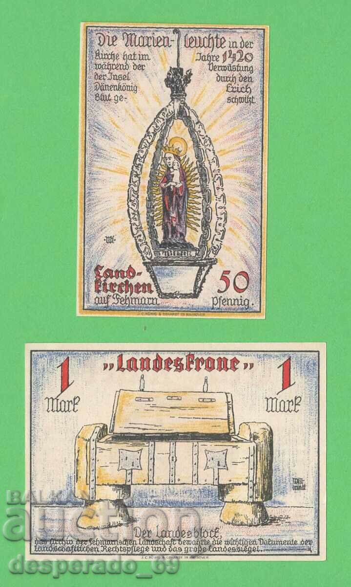 (¯`'•.¸NOTGELD (гр. Landkirchen)  UNC -3 бр.банкноти¸.•'´¯)