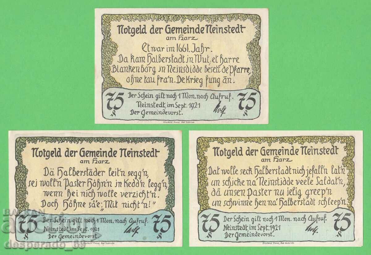 (¯`'•.¸NOTGELD (town of Neinsted) 1921 UNC -6 pcs. banknotes¸.•'´¯) with price 21.00 BGN | € 10.74 (¯`'•.¸NOTGELD (town of Neinsted) 1921 UNC -6 pcs. banknotes¸.•'´¯) with price 21.00 BGN | € 10.74