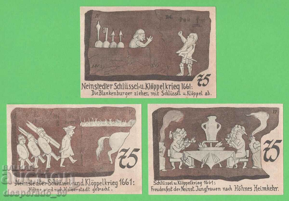 Auction (¯`'•.¸NOTGELD (town of Neinsted) 1921 UNC -6 pcs. banknotes¸.•'´¯) Auction (¯`'•.¸NOTGELD (town of Neinsted) 1921 UNC -6 pcs. banknotes¸.•'´¯)