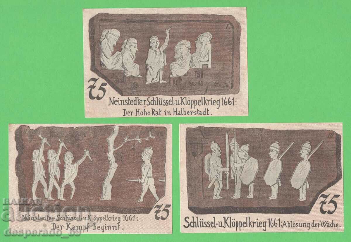 (¯`'•.¸NOTGELD (orașul Neinsted) 1921 UNC -6 buc. bancnote¸.•'´¯) (¯`'•.¸NOTGELD (orașul Neinsted) 1921 UNC -6 buc. bancnote¸.•'´¯)