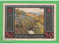 (¯`'•.¸NOTGELD (orașul Rudelsburg) UNC -50 pfennig¸.•'´¯)