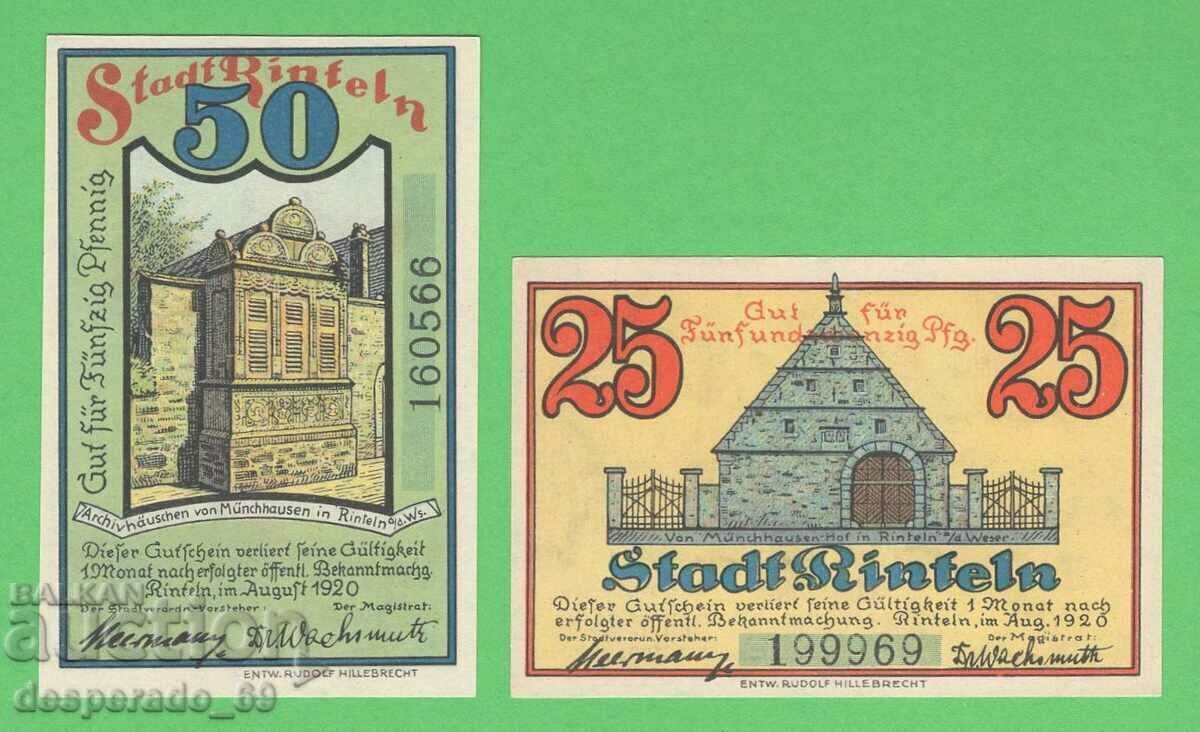 (¯`'•.¸NOTGELD (City of Rinteln) 1920 UNC -2 banknotes¸.•'´¯) with price 6.00 BGN | € 3.07 (¯`'•.¸NOTGELD (City of Rinteln) 1920 UNC -2 banknotes¸.•'´¯) with price 6.00 BGN | € 3.07