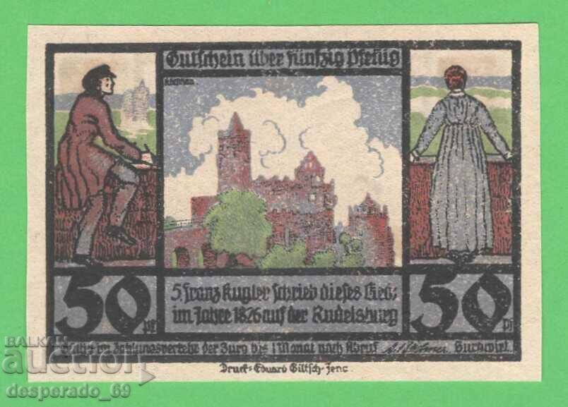 (¯`'•.¸NOTGELD (orașul Rudelsburg) UNC -50 pfennig¸.•'´¯) cu preț € 1.50 | 2.93 BGN (¯`'•.¸NOTGELD (orașul Rudelsburg) UNC -50 pfennig¸.•'´¯) cu preț € 1.50 | 2.93 BGN