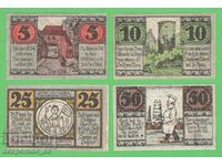 (¯`'•.¸NOTGELD (orașul Salzwedel) 1921 UNC- -4 buc. bancnote ´¯)