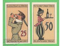 (¯`'•.¸NOTGELD (city. Schmölln) 1921 UNC -2 pcs. banknotes¸.•'´¯)