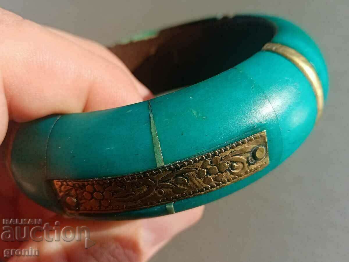 Revival jewelry, 19th century, Ottoman bracelet, bronze, stone with price 260.00 BGN | € 132.94 Revival jewelry, 19th century, Ottoman bracelet, bronze, stone with price 260.00 BGN | € 132.94