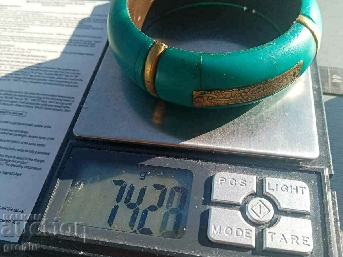 Licitație Bijuterie din Renaștere, sec. XIX, brățară otomană, bronz, piatră Licitație Bijuterie din Renaștere, sec. XIX, brățară otomană, bronz, piatră