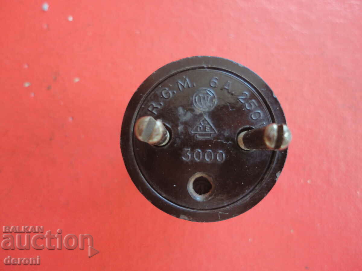 Auction Vintage German DRGM Wehrmacht 2 Bakelite Plug Auction Vintage German DRGM Wehrmacht 2 Bakelite Plug